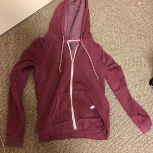 Wine Colored Zip Up Hoodie